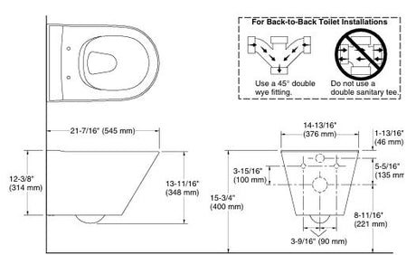 BRAZN WALL HUNG EWC ROUND W/O SEAT CVR FOR 26994IN-0 ( BOLT DISTANCE 7INCH) - KOHLER PREMIUM -  (  - PREMIUM - 0x0 mm - 0inchx0inch )