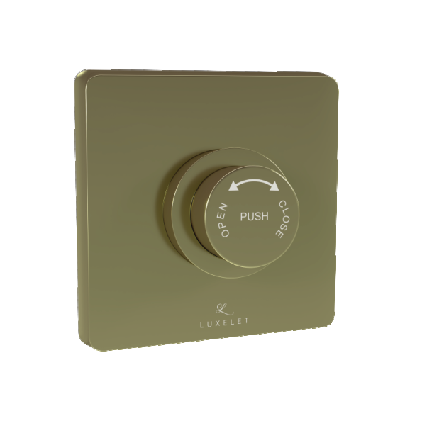 EXPOSED PART FOR 32MM DUAL FLUSH VALVE - LUXELET -  ( CHAMPAGNE GOLD - FLUSH VALVE - 0x32 mm - 0inchX1.28inch )