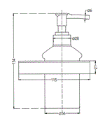 SOAP DISPENSER GLASS WITH SS HOLDER - HINDWARE FAUCETS -  (  -  - 0x0 mm - 0inchx0inch )