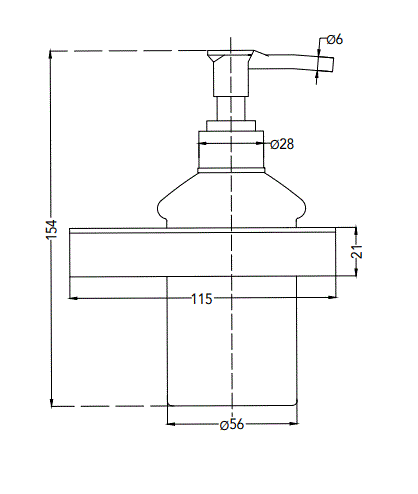 SOAP DISPENSER GLASS WITH SS HOLDER - HINDWARE FAUCETS -  (  -  - 0x0 mm - 0inchx0inch )