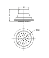 BODY SHOWER 120 MM ROUND (BRASS) - HINDWARE FAUCETS -  ( POLISHED CHROME - URBAN SHOWERS - 0x120 mm - 0inchx4.8inch )