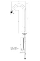 TALL BODY SENSOR TAP IMMACULA (AC & DC) - HINDWARE FAUCETS -  ( POLISHED CHROME - SENSIBLE RANGE-SENSOR FAUCETS - 0x15 mm - 0inchX0.5inch )