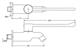 BIB COCK W/FLANGE - HINDWARE FAUCETS -  ( POLISHED CHROME - FLORA - 0x15 mm - 0inchX0.5inch )
