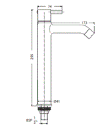 PILLAR COCK TALL - HINDWARE FAUCETS -  ( POLISHED CHROME - FLORA - 0x0 mm - 0inchx0inch )