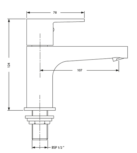 (PRUN) PILLAR COCK - HINDWARE FAUCETS -  ( POLISHED CHROME - ELEMENT-URBAN - 0x15 mm - 0inchX0.5inch )