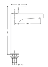 (PRUN) PILLAR COCK TALL - HINDWARE FAUCETS -  ( POLISHED CHROME - ELEMENT-URBAN - 0x15 mm - 0inchX0.5inch )