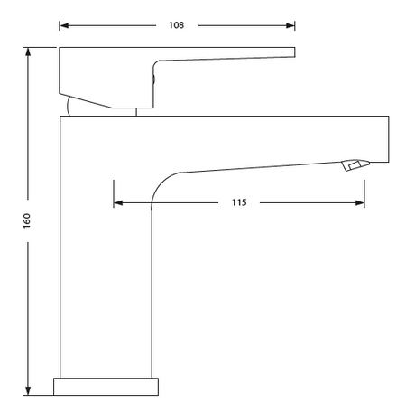 SINGLE LEVER BASIN MIXER - HINDWARE FAUCETS -  ( POLISHED CHROME - ELEMENT-URBAN - 0x15 mm - 0inchX0.5inch )