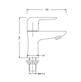 (PRUN) PILLAR COCK - HINDWARE FAUCETS -  ( POLISHED CHROME - FLUID-URBAN - 0x15 mm - 0inchX0.5inch )