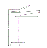SINGLE LEVER BASIN MIXER TALL - HINDWARE FAUCETS -  ( BLACK - EDGE-HUES - 0x15 mm - 0inchX0.5inch )