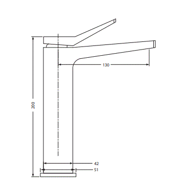 SINGLE LEVER BASIN MIXER TALL - HINDWARE FAUCETS -  ( BLACK - EDGE-HUES - 0x15 mm - 0inchX0.5inch )