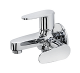 (PRUN) BIB COCK 2 IN 1 WITH WALL FLANGE - HINDWARE FAUCETS -  ( POLISHED CHROME - CORA-URBAN - 0x15 mm - 0inchX0.5inch )