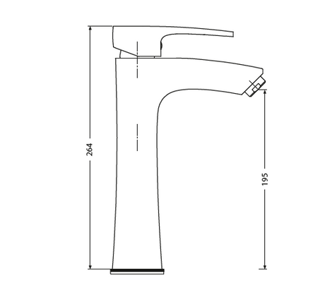 SINGLE LEVER BASIN MIXER TALL - HINDWARE FAUCETS -  ( ROSE GOLD - AVIOR-HUES - 0x15 mm - 0inchX0.5inch )