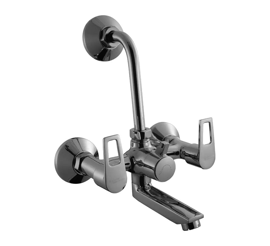 WALL MIXER WITH 115MM LONG BEND PIPE - HINDWARE FAUCETS -  ( POLISHED CHROME - ASPIRO - 0x0 mm - 0inchX0inch )