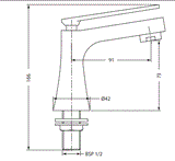 PILLAR COCK - HINDWARE FAUCETS -  ( POLISHED CHROME - AGNESE - 0x15 mm - 0inchX0.5inch )