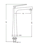 PILLAR COCK TALL - HINDWARE FAUCETS -  ( POLISHED CHROME - AGNESE - 0x15 mm - 0inchX0.5inch )