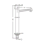 PILLAR COCK TALL - HINDWARE FAUCETS -  ( POLISHED CHROME -  - 0x15 mm - 0inchX0.5inch )