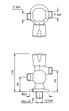 ANGULAR STOP COCK 2 IN 1 - HINDWARE FAUCETS -  ( POLISHED CHROME - CONTESSA NEO-NEO CLASSIC - 0x15 mm - 0inchX0.5inch )