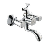 WALL MIXER TELEPHONIC WITH CRUTCH - HINDWARE FAUCETS -  ( POLISHED CHROME - DOVE-NEO CLASSIC - 0x15 mm - 0inchX0.5inch )