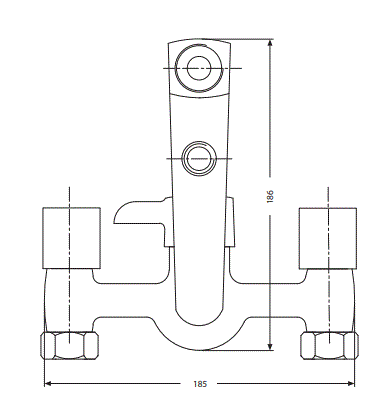 WALL MIXER 3 IN 1 - HINDWARE FAUCETS -  ( POLISHED CHROME - DOVE-NEO CLASSIC - 0x15 mm - 0inchX0.5inch )