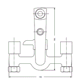 WALL MIXER 3 IN 1 - HINDWARE FAUCETS -  ( POLISHED CHROME - DOVE-NEO CLASSIC - 0x15 mm - 0inchX0.5inch )