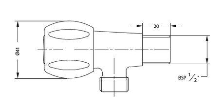 ANGULAR STOP COCK W/O WALL FLANGE (ECONOMY MODEL) - HINDWARE FAUCETS -  ( POLISHED CHROME - ADDONS - 0x15 mm - 0inchX0.5inch )