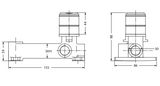 CONC BODY FOR WALL MOUNTED BASIN MIXER - HINDWARE FAUCETS -  ( POLISHED CHROME - ADDONS - 0x15 mm - 0inchX0.5inch )