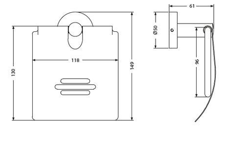 TOILET PAPER HOLDER WITH COVER - HINDWARE FAUCETS -  ( POLISHED CHROME - ACCESSORIES - 0x0 mm - 0inchx0inch )