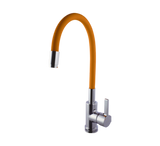 SL SINK MIXER FLEXIBLE SPOUT-TABLE MOUNT (ORANGE) - HINDWARE FAUCETS -  ( POLISHED CHROME - KITCHEN MIXER-GLAMOUR - 0x15 mm - 0inchX0.5inch )