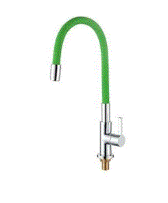 SINK COCK FLEXIBLE SPOUT-TABLE MOUNT (GREEN) - HINDWARE FAUCETS -  ( POLISHED CHROME - KITCHEN TAP-GLAMOUR - 0x15 mm - 0inchX0.5inch )