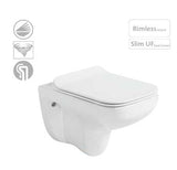 WALL HUNG TORNADO FLSH RIMLSS W/UF S.CVR - GLOCERA SWARE -  ( STAR WHITE - FAIRY - 0x0 mm - 0inchx0inch )