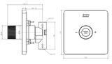 SQ CONC HEAD SHOWER CONTROLER - AMERICAN STANDARD -  ( CHROME - EASYSET - 0x15 mm - 0inchX0.5inch )