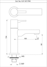 PILLAR COCK   - JAQUAR FAUCETS -  ( CHROME - FLORENTINE PRIME - 0x15 mm - 0inchX0.5inch )