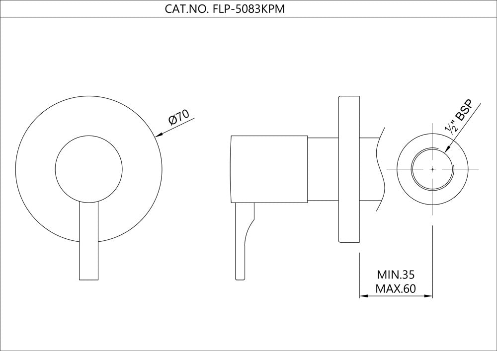 EXPOSED PART KIT OF CONCEALED STOP COCK & FLUSH COCK - JAQUAR FAUCETS -  ( BLACK CHROME - FLORENTINE PRIME - 0x15 mm - 0inchX0.5inch )
