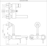 SINGLE LEVER BATH & SHOWER MIXER, WALL MOUNTED - JAQUAR FAUCETS -  ( BLACK CHROME - FLORENTINE PRIME - 0x15 mm - 0inchX0.5inch )
