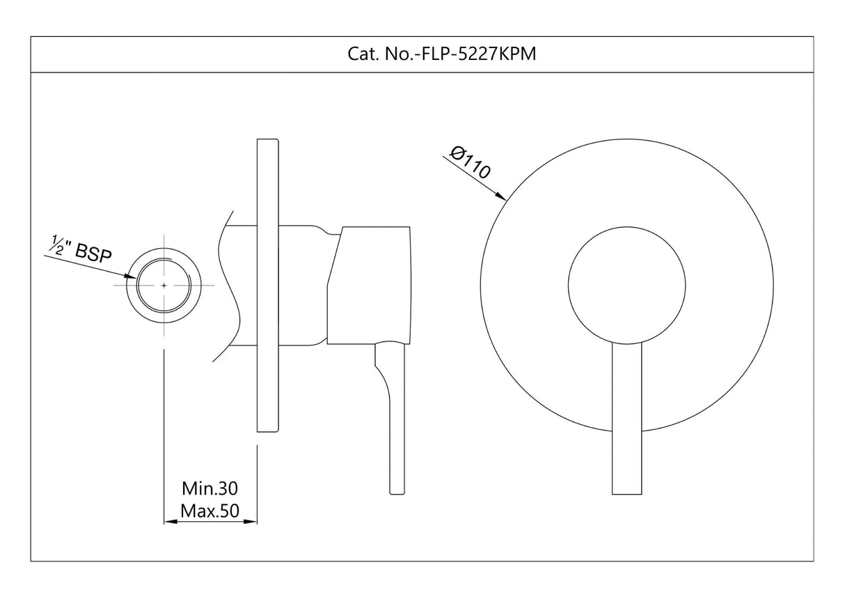 SINGLE LEVER EXPOSED PARTS KIT OF DEUSCH MIXER - JAQUAR FAUCETS -  ( CHROME - FLORENTINE PRIME - 0x15 mm - 0inchX0.5inch )
