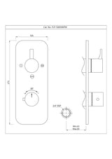 AQUAMAX EXPOSED PART KIT OF THERMOSTATIC SHOWER MIXER WITH 3-WAY DIVERTER & SLEEVE (COMPATIBLE WITH ALD-683N) - JAQUAR FAUCETS -  ( CHROME - FLORENTINE PRIME - 0x20 mm - 0inchX0.8inch )