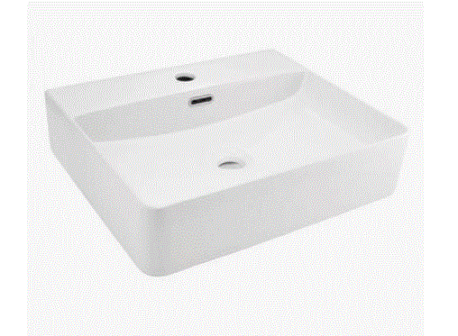 COUNTER TOP/WALL MNTD BASIN - JAQUAR SWARE - ( WHITE - FLORENTINE - 500x420 mm - 20inchX16.5inch )