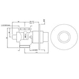 METROPOLE FLUSH VALVE - JAQUAR FAUCETS -  ( ANTIQUE BRONZE - FLUSH VALVE - 0x40 mm - 0inchX1.5inch )