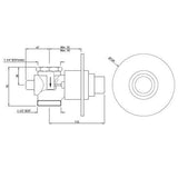 METROPOLE FLUSH VALVE DUAL FLOW - JAQUAR FAUCETS - ( ANTIQUE COPPER - - 0x0 mm - 0inchX0inch )
