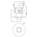METROPOLE F/VALVE DUAL FLUSH - JAQUAR FAUCETS -  ( CHROME - FLUSH VALVE - 0x32 mm - 0inchX1.25inch )
