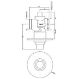 METROPOLE F/VALVE DUAL FLUSH - JAQUAR FAUCETS - ( CHROME - FLUSH VALVE - 0x40 mm - 0inchX1.5inch )