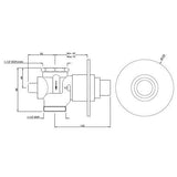 METROPOLE F/VALVE DUAL FLUSH - JAQUAR FAUCETS - ( STAINLESS STEEL - FLUSH VALVE - 0x40 mm - 0inchX1.5inch )