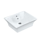 TABLE TOP BASIN - JAQUAR SWARE - ( WHITE - FONTE - 490x405 mm - 19.5inchX16inch )