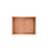 1.0 BOWL SS SINK W/COUPLING (DEPTH 9INCH)- FUTURA -  ( COPPER ROSE - HAND CARVED COLOUR SERIES - 609x457 mm - 24.36inchX18inch )