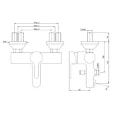 S.L. WALL MIXER - JAQUAR FAUCETS -  ( CHROME - FUSION - 0x15 mm - 0inchX0.5inch )