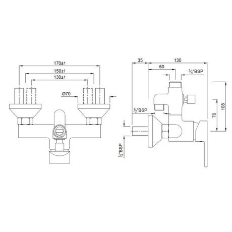 S.L WALL MXR CONN TO EXP PIPE SHWR-1213 - JAQUAR FAUCETS -  ( CHROME - FUSION - 0x15 mm - 0inchX0.5inch )
