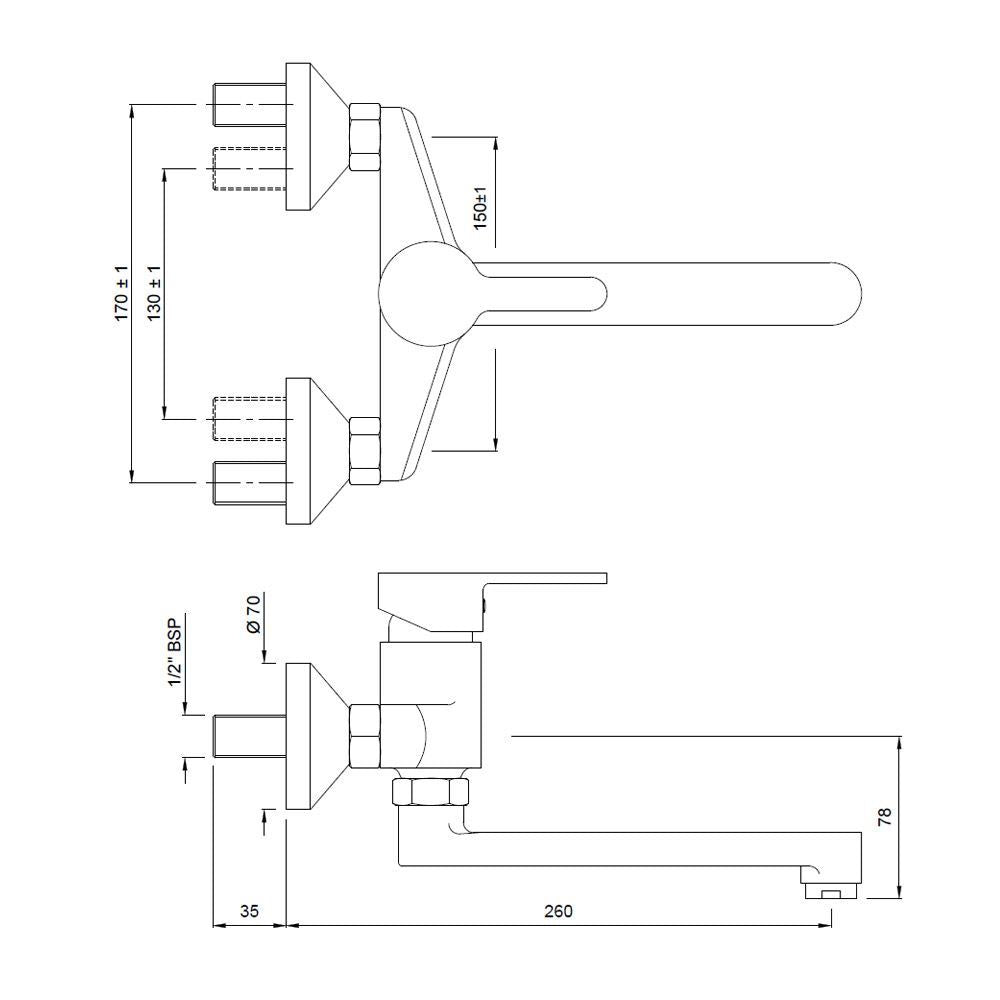 S.L. SINK MIXER W/M - JAQUAR FAUCETS -  ( CHROME - FUSION - 0x15 mm - 0inchX0.5inch )