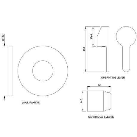 SINGLE LEVER EXPOSED PARTS KIT OF DEUSCH MIXER - JAQUAR FAUCETS -  ( CHROME - FUSION - 0x15 mm - 0inchX0.5inch )