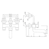 WALL MIXER WITH BEND - JAQUAR FAUCETS -  ( CHROME - FUSION - 0x15 mm - 0inchX0.5inch )
