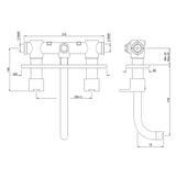 2 CONC STOP WITH  BASIN SPT - JAQUAR FAUCETS -  ( CHROME - FUSION - 0x15 mm - 0inchX0.5inch )